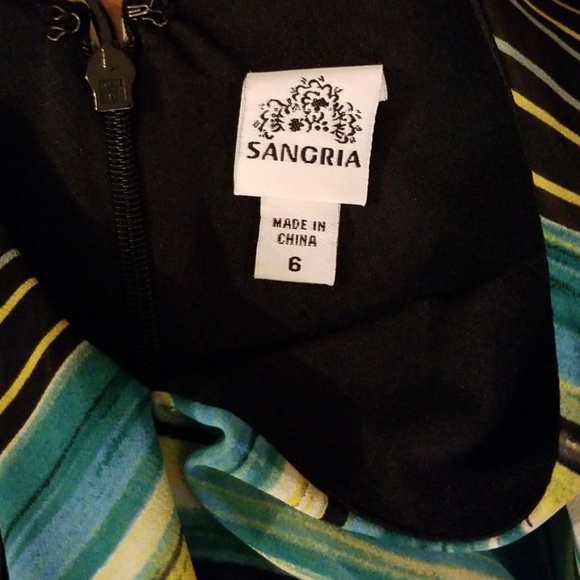 Sangria Stripe Dress Size 6 EUC - Picture 3 of 4